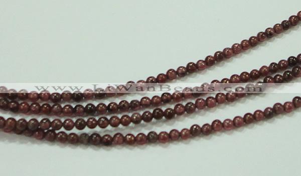 CTG54 15.5 inches 2mm round grade A tiny garnet beads wholesale