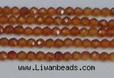 CTG615 15.5 inches 2mm faceted round orange garnet beads