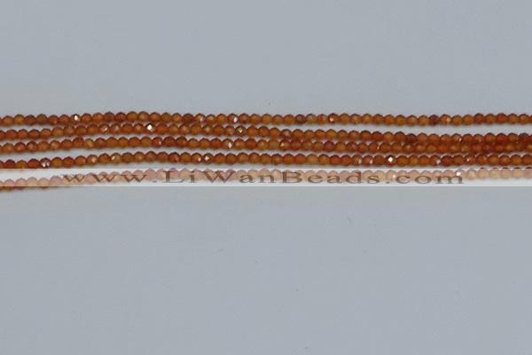 CTG615 15.5 inches 2mm faceted round orange garnet beads