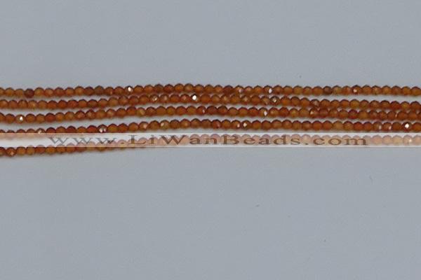 CTG616 15.5 inches 3mm faceted round orange garnet beads