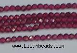 CTG617 15.5 inches 2mm faceted round mozambique red garnet beads