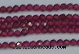 CTG618 15.5 inches 3mm faceted round mozambique red garnet beads