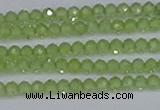 CTG630 15.5 inches 3mm faceted round peridot gemstone beads