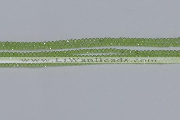 CTG630 15.5 inches 3mm faceted round peridot gemstone beads