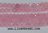 CTG635 15.5 inches 2mm faceted round Madagascar rose quartz beads