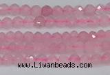 CTG636 15.5 inches 3mm faceted round Madagascar rose quartz beads