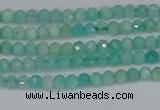 CTG647 15.5 inches 2mm faceted round Peru amazonite beads