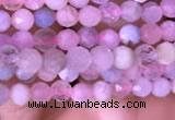 CTG711 15.5 inches 3mm faceted round tiny morganite beads