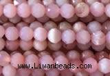 CTG733 15.5 inches 3mm faceted round tiny pink opal beads