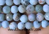 CTG771 15.5 inches 5mm faceted round tiny larimar gemstone beads