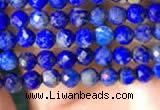 CTG782 15.5 inches 3mm faceted round tiny lapis lazuli beads wholesale