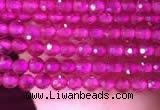 CTG807 15.5 inches 2mm faceted round tiny red corundum beads