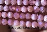 CTG811 15.5 inches 3mm faceted round tiny rhodochrosite beads