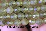 CTG814 15.5 inches 5mm faceted round tiny prehnite beads