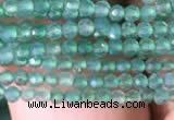 CTG827 15.5 inches 2mm faceted round tiny green agate beads