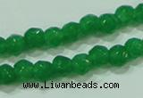 CTG87 15.5 inches 3mm faceted round tiny dyed white jade beads wholesale