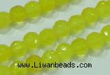 CTG88 15.5 inches 3mm faceted round tiny yellow agate beads wholesale