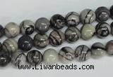 CTJ26 15.5 inches 10mm round black water jasper beads wholesale