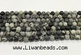 CTJ411 15.5 inches 6mm round black water jasper gemstone beads wholesale