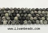 CTJ413 15.5 inches 10mm round black water jasper gemstone beads wholesale