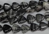 CTJ55 15.5 inches 10*10mm triangle black water jasper beads wholesale