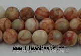 CTJ701 15.5 inches 6mm round red net jasper beads wholesale