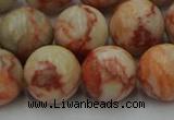 CTJ705 15.5 inches 14mm round red net jasper beads wholesale