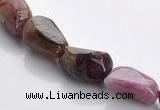 CTO08 15.5 inches 8*12mm freeform natural tourmaline beads