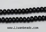 CTO117 15.5 inches 5*8mm rondelle black tourmaline beads