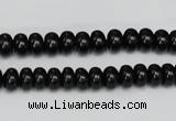 CTO120 15.5 inches 8*12mm rondelle black tourmaline beads