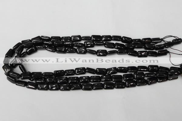 CTO126 15.5 inches 12*16mm rectangle black tourmaline beads