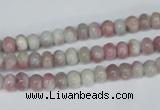 CTO200 15.5 inches 4*6mm rondelle pink tourmaline gemstone beads