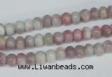 CTO201 15.5 inches 5*10mm rondelle pink tourmaline gemstone beads