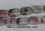 CTO209 15.5 inches 8*12mm rectangle pink tourmaline gemstone beads