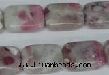 CTO212 15.5 inches 15*20mm rectangle pink tourmaline gemstone beads