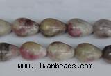 CTO218 15.5 inches 10*14mm teardrop pink tourmaline gemstone beads