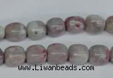 CTO220 15.5 inches 9*11mm nugget pink tourmaline gemstone beads