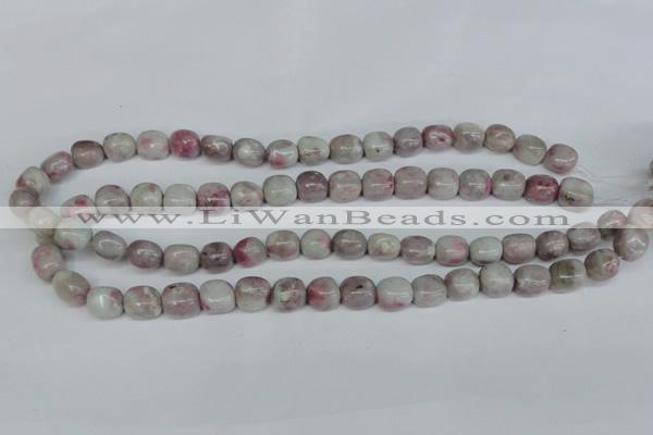 CTO220 15.5 inches 9*11mm nugget pink tourmaline gemstone beads