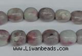 CTO221 15.5 inches 12*14mm nugget pink tourmaline gemstone beads