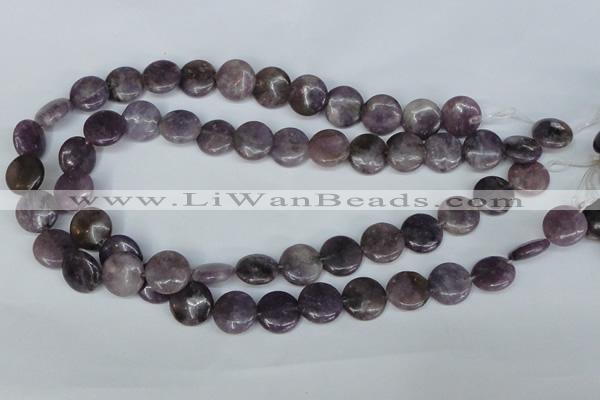 CTO222 15.5 inches 10mm flat round tourmaline gemstone beads