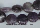 CTO223 15.5 inches 15mm flat round tourmaline gemstone beads