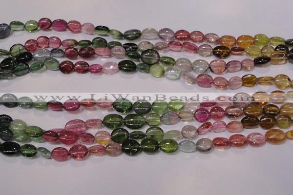 CTO421 15 inches 7*9mm oval natural tourmaline beads wholesale