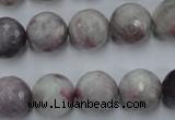 CTO485 15.5 inches 14mm faceted round pink tourmaline gemstone beads