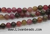 CTO61 15.5 inches 5mm round natural tourmaline gemstone beads