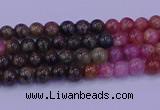 CTO620 15.5 inches 4mm round tourmaline gemstone beads wholesale