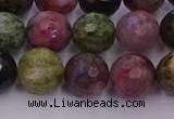 CTO637 15.5 inches 10mm faceted round tourmaline gemstone beads