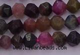 CTO650 15.5 inches 6mm faceted nuggets tourmaline gemstone beads