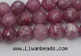 CTO657 15.5 inches 6mm faceted round Chinese tourmaline beads