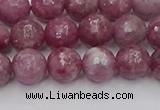 CTO658 15.5 inches 8mm faceted round Chinese tourmaline beads