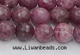 CTO659 15.5 inches 10mm faceted round Chinese tourmaline beads